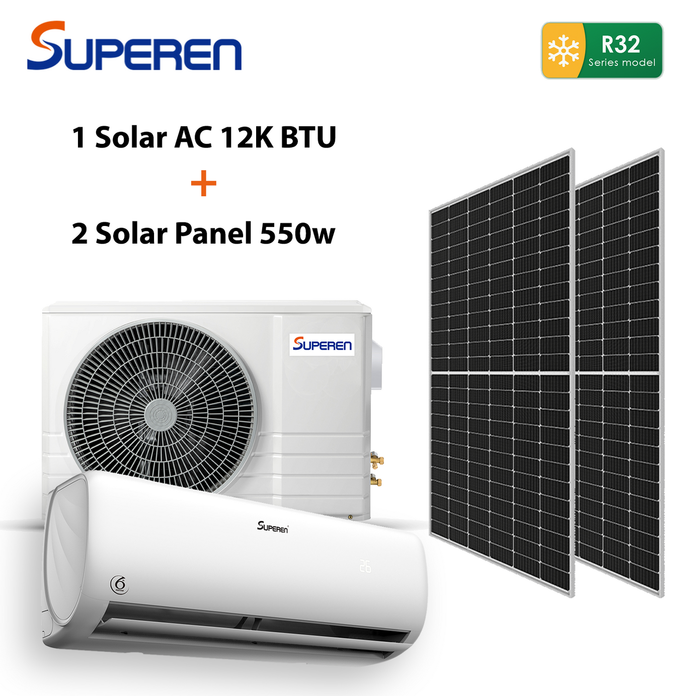 Superen Solar Air Conditioner 12000 BTU (Cool & Heat)