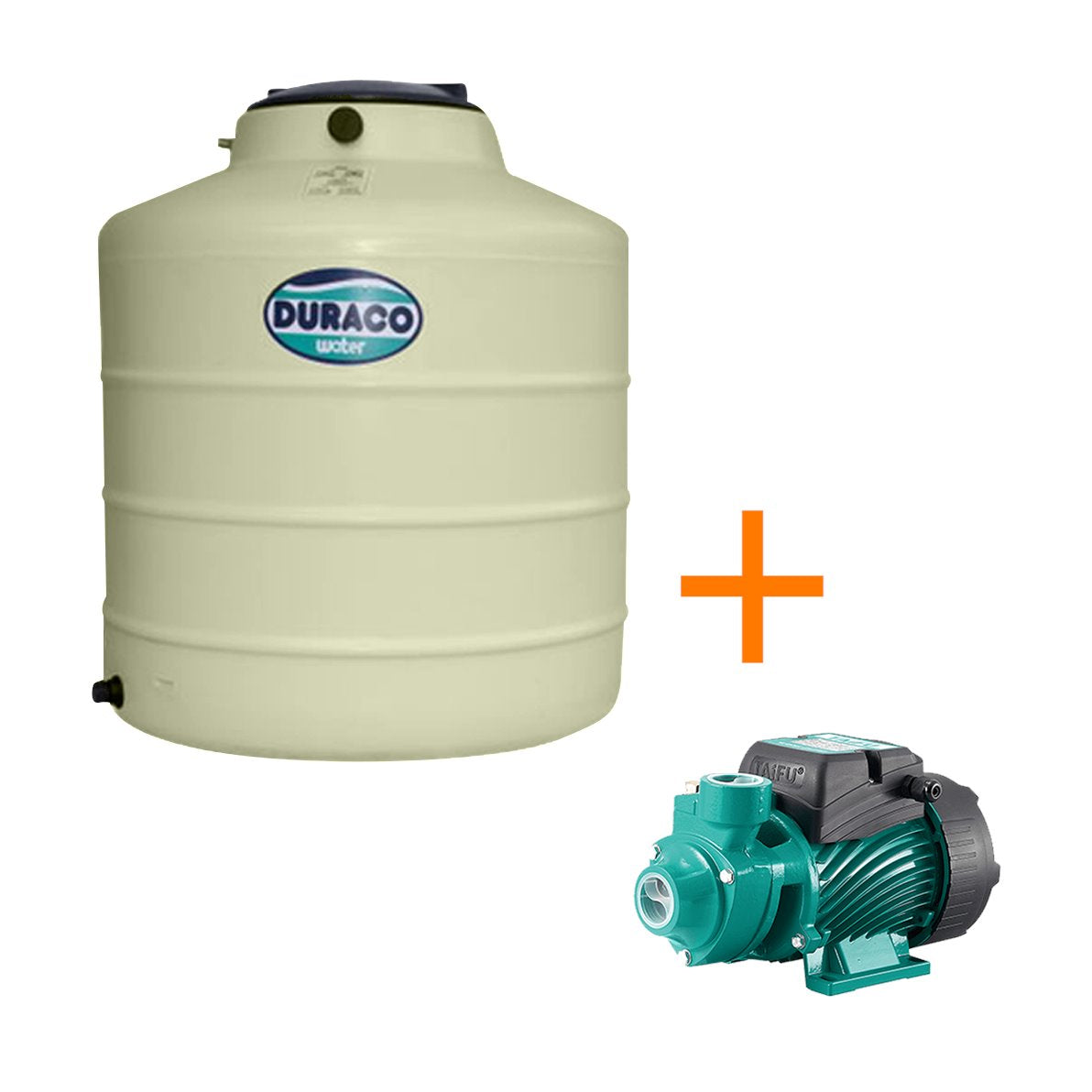 Duraco Water Tank & Pump Water Storage Tank Duraco 500Lts Tank + 0.5HP Pump Beige