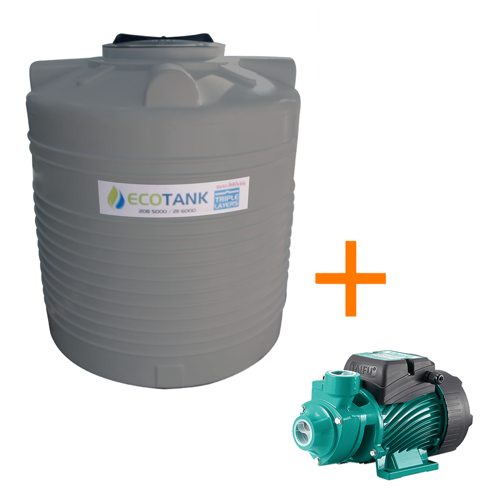 Water Tank Mauritius grey pump