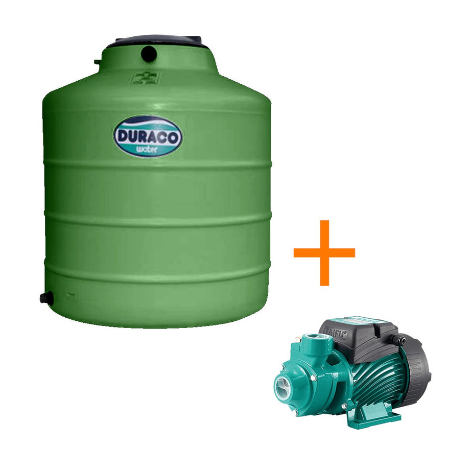 Duraco Water Tank & Pump Water Storage Tank Duraco 500Lts Tank + 0.5HP Pump Green