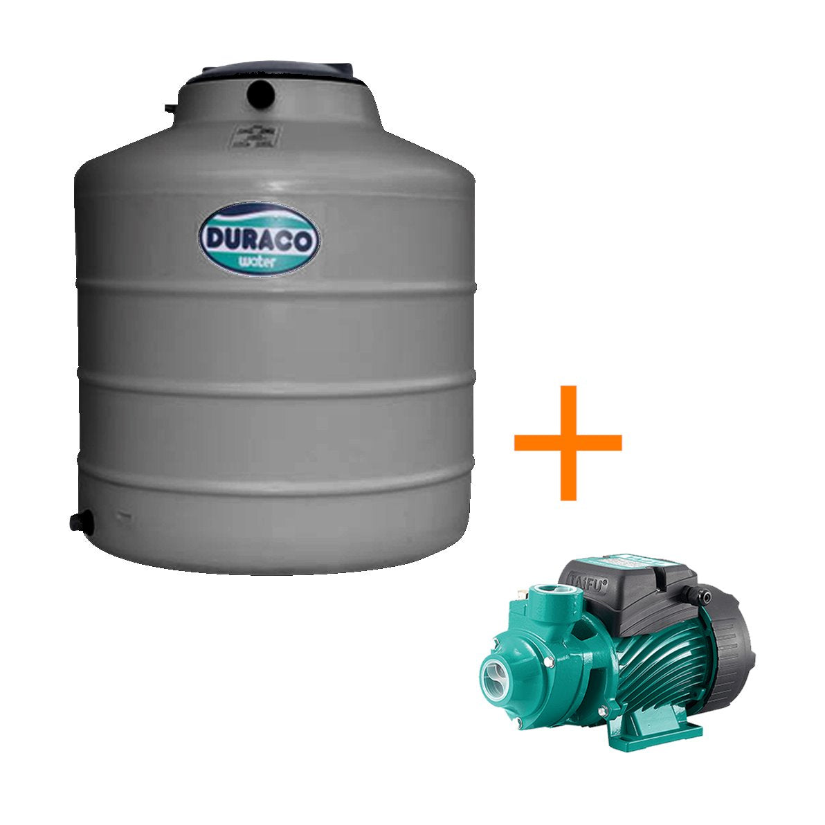 Duraco Water Tank & Pump Water Storage Tank Duraco 500Lts Tank + 0.5HP Pump Grey