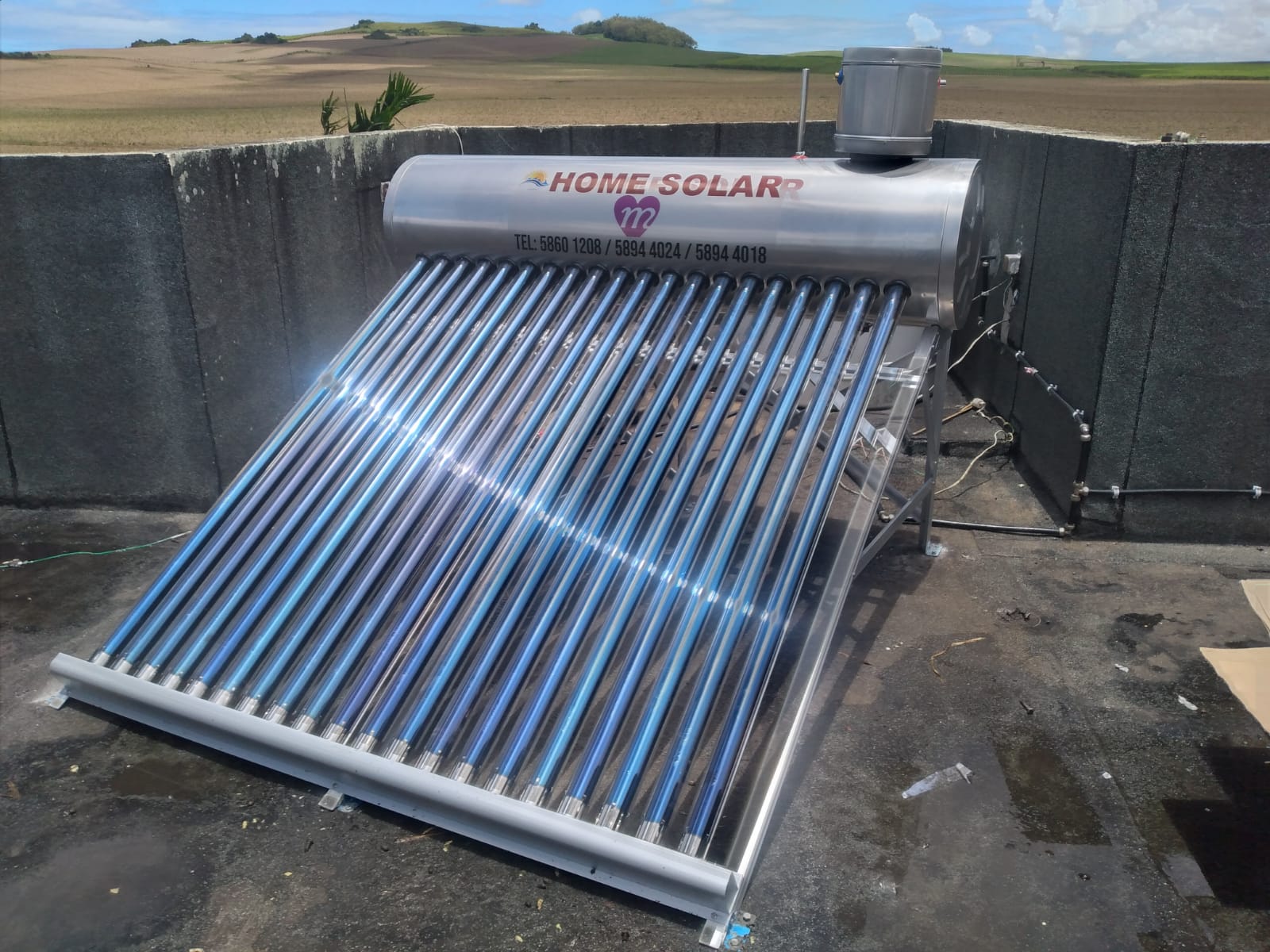 Solar Water Heater Mauritius Stainless Steel Low Pressure High Pressure HomeSolar