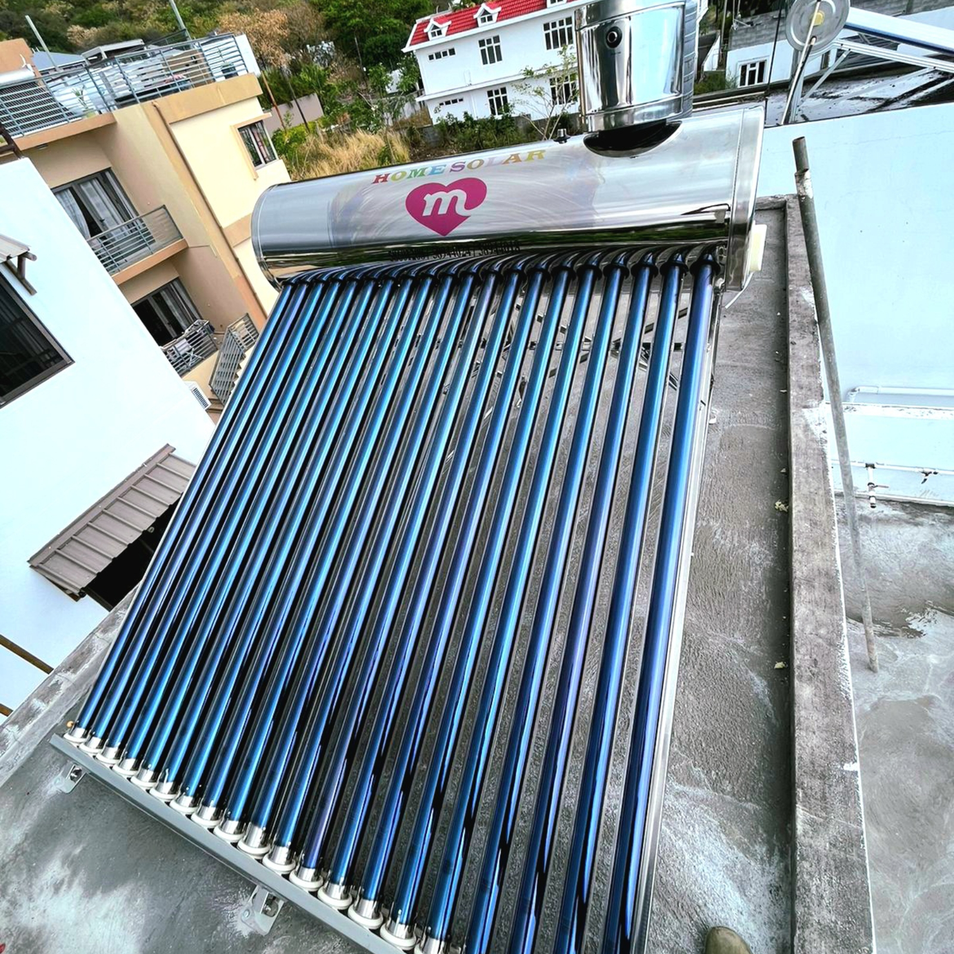 Solar Water Heater Mauritius Stainless Steel Low Pressure High Pressure HomeSolar