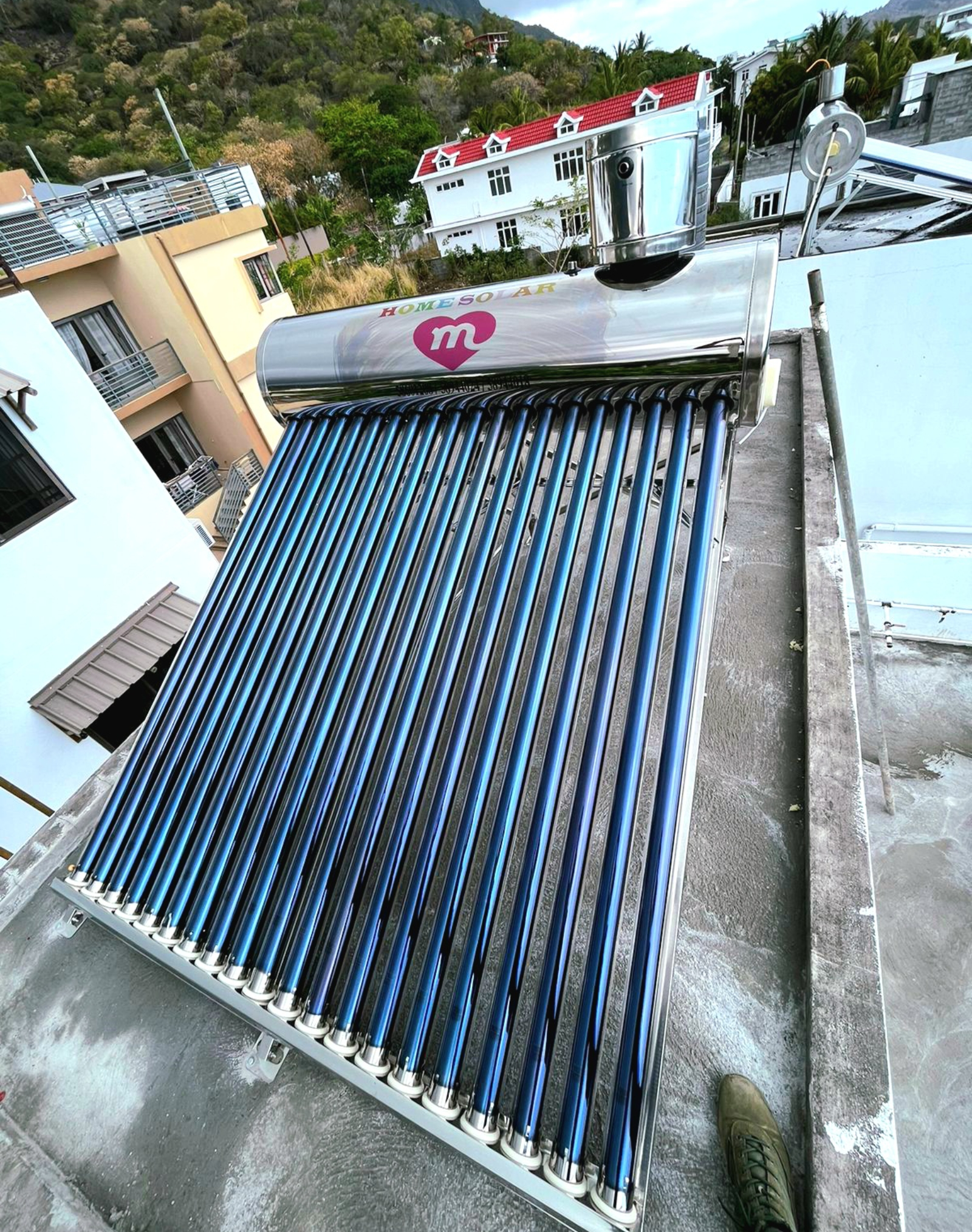 Solar Water Heater Mauritius Stainless Steel Low Pressure High Pressure HomeSolar
